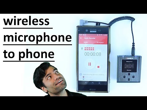 How to connect a wireless microphone to a phone
