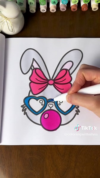 ASMR Coloring: Cute Easter Bunny Coloring Page