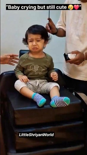 Shriyan First Salon Haircut 🧿 Baby Crying During Haircut | Cute Moment #shorts