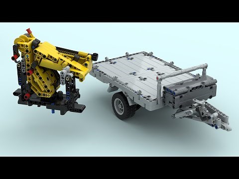 LEGO Technic Crane and Trailer with FREE building instructions [MOC]