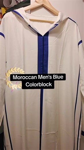 Moroccan Men's Blue Colorblock#tiktokmademebuylt #tiktok