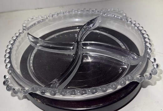 Vintage Imperial Glass Candlewick Four-part Divided Relish Dish With a Beaded Edge - Etsy