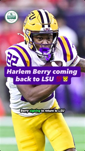 💯 Lane Kiffin already getting a win at LSU 🏈 Harlem Berry has decided to stay with the Tigers for his sophomore year #LSU #LSUFootball #parishbuilt | Parish Construction and Roofing