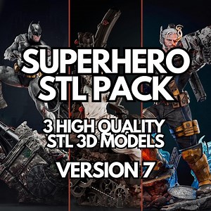 Superhero STL Model Pack | Version 7, 3D Printable (digital Download) - Etsy