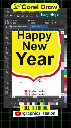 🔥 Wedding card frame design in coreldraw 💥 #designer #vector #coreldraw