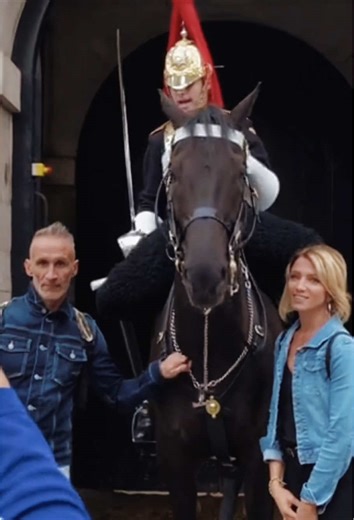 Get Back! Stand Behind The Line! Clueless Tourist VS Angry King's Guards 😳👀 #horseguardsparade #kingsguard #shortvideos #thekingguard #lifeguards