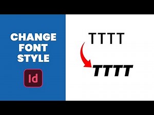 How to change Font style in adobe InDesign