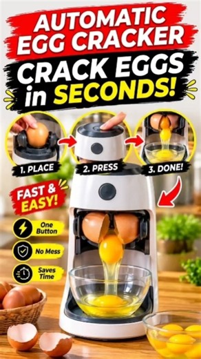 This Automatic Egg Cracker Cracks Eggs in Seconds! 🥚🤯