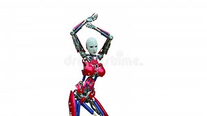 Cyborg Girl Doing a Sensual Dance on White Background, 3d Animation Stock Footage - Video of cybernetic, cyborg: 160902538