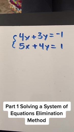 Solving System of Equations using Elimination Method