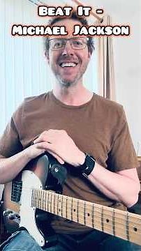 20-second guitar challenge! 🎸 Learn how to play the riff from ‘Beat It’ by Michael Jackson