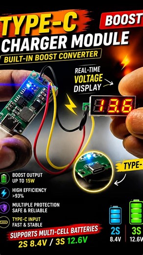 12v Type-C Boost Charger Module ⚡