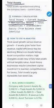 TOTAL ASSETS EXPLAINED | FINANCIAL HEALTH EVERY INVESTOR MUST KNOW.