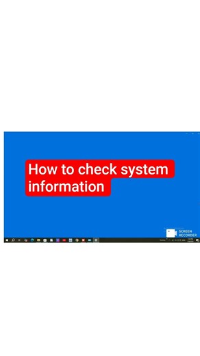 how to check system information #pc #laptop #tutorial
