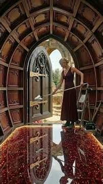Turning a HUGE Pomegranate Into a Gothic House🔴🏛️