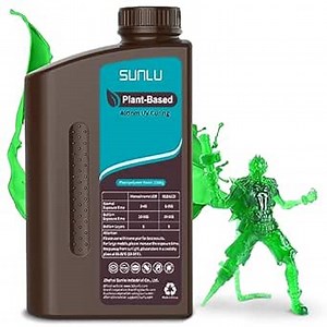 SUNLU Standard 3D Printer Resin with Plant-Based,405nm UV Fast Curing 3D Printing Liquid Photopolymer Resin for LCD Resin 3D Printers,High Precision & Low Shrinkage & Eco-Friendly,2KG,Black