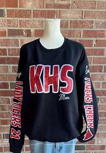 Sequin School Spirit Sweatshirt, Personalized Sleeve, Custom Team Apparel - Etsy