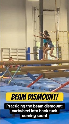 POV: Practicing beam dismount—cartwheel to back tuck soon! #BeamDismount GymnastLife #backtuck