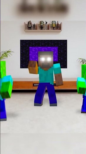 Fighting monsters in Minecraft! 🗡️ A story full of excitement #shorts