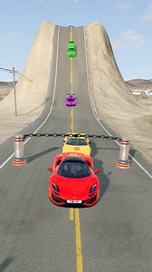 Cars & Cargo Vans vs Chained Hydraulic Crush - BeamNG.Drive #shorts #beamng #crash #beamngdrive #gaming | MrMufasa