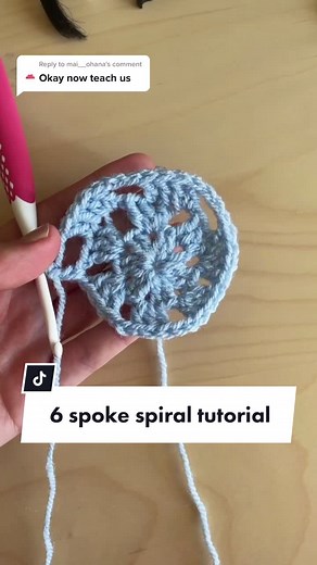 How to Crochet a Six Spoke Spiral Tutorial