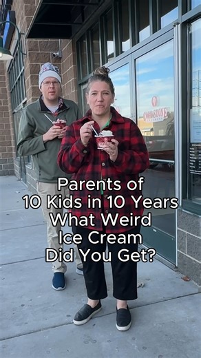 The parents stepped up to create their own Cold Stone masterpiece. Choices were made quickly and toppings were piled high. Laughing and taste testing was the real goal. Big family life means parents get in on the fun too. #10kidsin10years #largefamily #bigfamilylife #coldstone #parentsnight #familyfun #parentinglife #fullhouse #makingmemories | 10kidsin10years