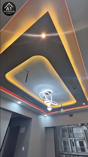 1 bhk modern pop ceiling design || 1 BHK ModernInterior Look #interiordesign #viral #shorts