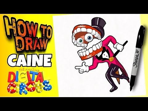 HOW TO DRAW CAINE FROM THE AMAZING DIGITAL CIRCUS | como dibujar a caine de tadc