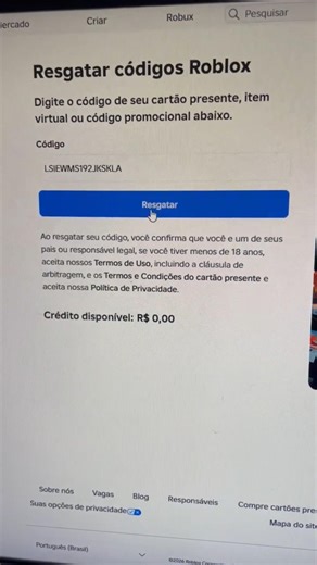 RESGATE CÓDIGOS DE ROBUX GRÁTIS NO ROBLOX EM 2026 #roblox