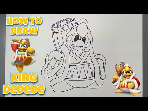 How To Draw King Dedede | Kirby's Dream Land | Step by Step tutorial #drawing