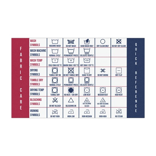 Laundry Symbol Guide Magnet | Fabric Care Quick Reference | Washer Dryer Chart | Housewarming Gift - Etsy UK
