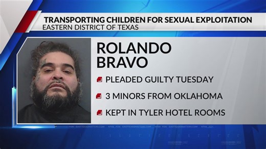 Man faces life in prison after trafficking minors for prostitution at Tyler hotels
