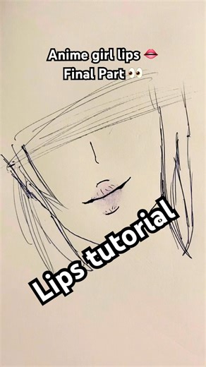 Drawing anime lips easy final part 👄✨| Lips drawing tutorial 🎨 #shorts #art #lips #lipdrawing