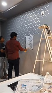 2.7M views · 36K reactions | Wall Stencil Design Like a Wallpaper #Stencil #Painting #Texture | Vinod Kumar Varma | Facebook