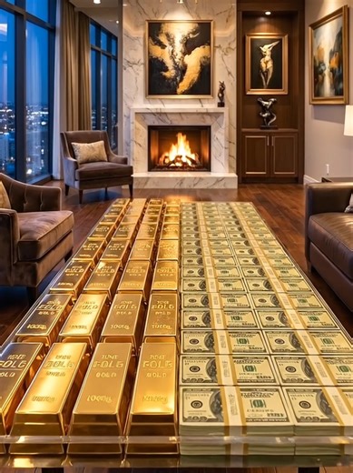 Billionaire Coffee Table: Gold Bars vs. Cash Reveal