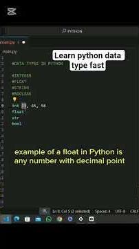 4 Python Data Types every beginner must know. #shorts