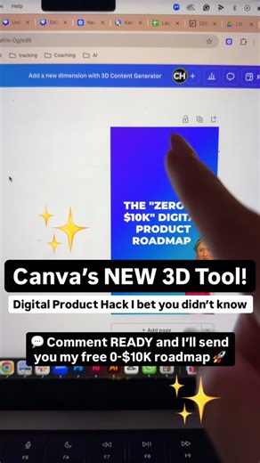 Lauren Dallas | Online Courses, IG Growth, Income Online on Instagram: "Create 3D designs in seconds! ✨ But don’t stop there⚠️ What if you could make a course / digital product ONCE, and sell it MANY times, through a social media system that brings in sales on autopilot, while you work just a few hours each day? Comment ‘READY’ and I’ll send you my FREE training where you’ll learn the rinse and repeat process I’ve followed to grow THREE 6-figure online businesses & NINE profitable courses - whil