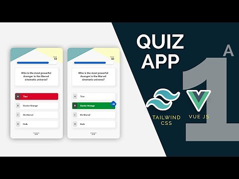 Quiz App with Vue, Tailwind and Open Trivia API Part 1(A): Quiz UI Design with Tailwind