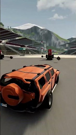 American Military SUV Hummer vs Mega Ramp 🚙💀 | It Didn’t End Well… #beamngdrive #beamng #crashtest