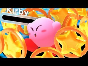 Kirby but if he gets a coin he INSTANTLY dies and its really sad because watching Kirby die is sad