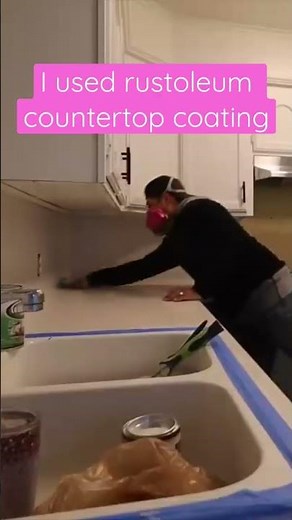 Painting countertops for under 50$ #paint #rustoleum