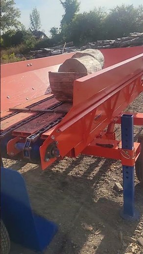 NICE FIREWOOD SETUP FHC 10 Hopper Conveyor with Eastonmade AXIS #firewood #logsplitter #logging