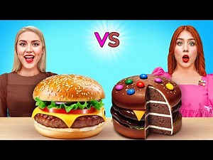 CHOCOLATE VS REAL FOOD CHALLENGE 🍫🍔 | Can You Tell the Difference?