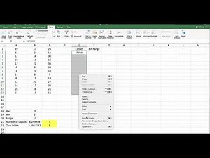 Plotting a Histogram on Excel