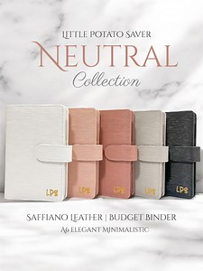 A6 Leather Budget Binder Saffiano | Neutral Collection | Money Planner Cash Envelope System L Money Savings Challenge Binder | Minimalistic - Etsy Canada