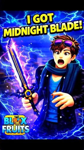 i got midnight blade in blox fruits #roblox #bloxfruits