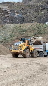 One of Collins Earthworks' Volvo L150H wheel loaders loading aggregates at their quarry | RPA Media