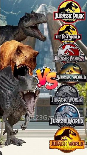 Giganotosaurus x Tyrannosaurus Rex Rexy x Allosaurus vs Jurassic World All Dinosaurs