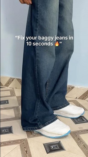 Fix Baggy Jeans in 10 Seconds 😳🔥 | No Tailor Needed #shorts #viral