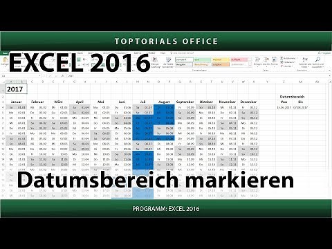 Datumsbereich im Kalender markieren + Download (Excel)